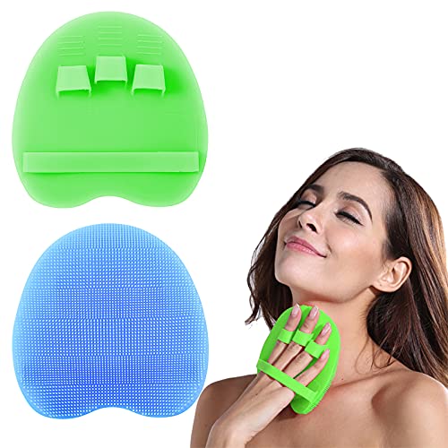 INNERNEED Silicone Body Scrubber Gentle Exfoliating Glove Shower Brush Soft Bristles – Improves Skin’s Health and Beauty (Pack of 2)
