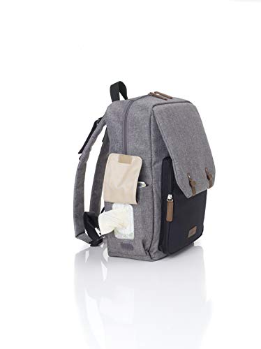 Babymel George Unisex Diaper Backpack in Grey and Black | The Storepaperoomates Retail Market - Fast Affordable Shopping