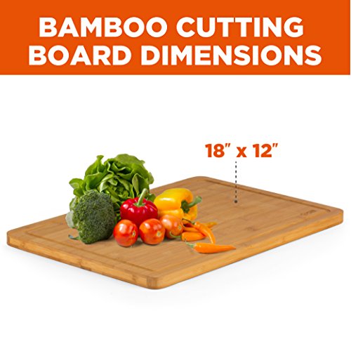 Commercial CHEF Cutting Board by Commercial Chef- Premium Chopping Board- Kitchen Cutlery and Charcuterie Station for Serving Meats, Cheese and Vegetables, Bamboo (Large) | The Storepaperoomates Retail Market - Fast Affordable Shopping