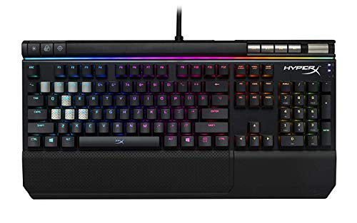 HyperX Alloy Elite RGB – Mechanical Gaming Keyboard – Software-Controlled Light & Macro Customization – Wrist Rest – Media Controls – Linear & Quiet – Cherry MX Red – RGB LED Backlit (HX-KB2RD2-US/R1)