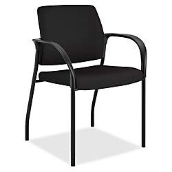HON Ignition Fabric Back Multipurpose Stacking Chair Office Chiar, Black