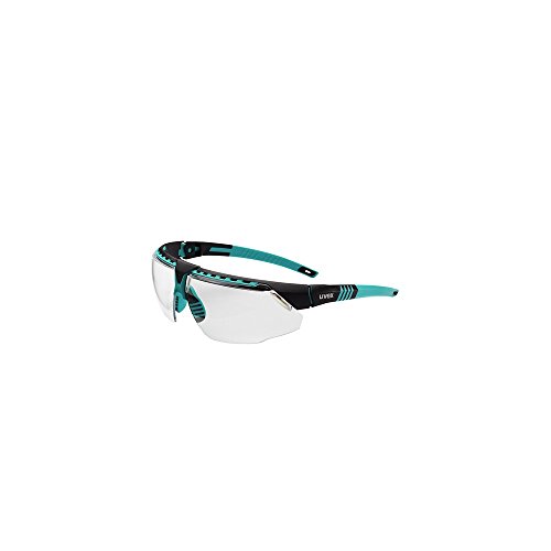 Uvex S2880HS Avatar Adjustable Safety Glasses with HydroShield Anti-Fog Coating, Standard, Teal/Black