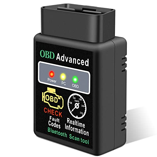 Friencity OBD2 Scanner Adapter Bluetooth, Wireless Diagnostic Code Reader OBD II Scan Tool Reset & Clear Check Car Engine Light, Compatible with Android & Windows (NOT for iOS)