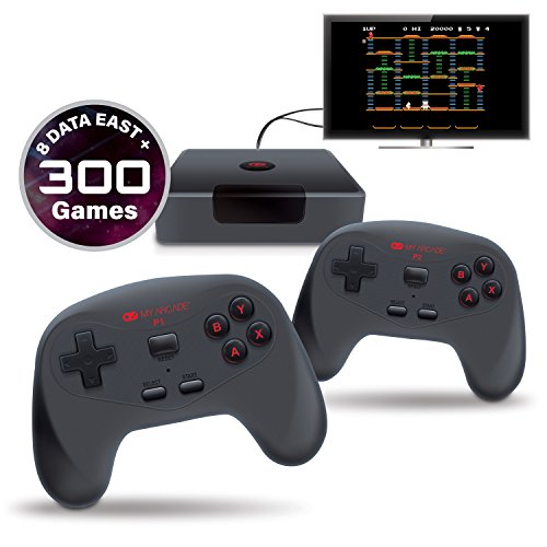 My Arcade GameStation Wireless (Data East Edition) Plug and Play Video Game Console – 8 Data East Hits and 300 Built-In Retro Style Games