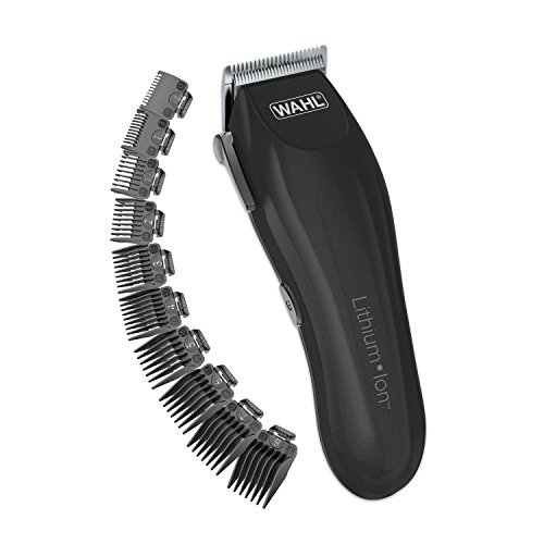 Wahl Clipper Lithium-Ion Cordless Haircutting Kit – Rechargeable Grooming and Trimming Kit with 12 Guide Combs for Haircutting and Large Beard Trimming – Model 79608