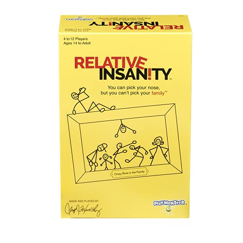 Relative Insanity — Hilarious Party Game — From Comedian Jeff Foxworthy — Ages 14+ — 4+ Players