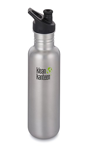 Klean Kanteen Classic Stainless Steel Single Wall Non-Insulated Water Bottle with Sport Cap, 27-Ounce, Brushed Stainless | The Storepaperoomates Retail Market - Fast Affordable Shopping