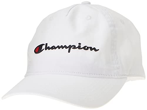 Champion unisex adult Ameritage Dad Adjustable Cap Headband, Medium White, One Size US