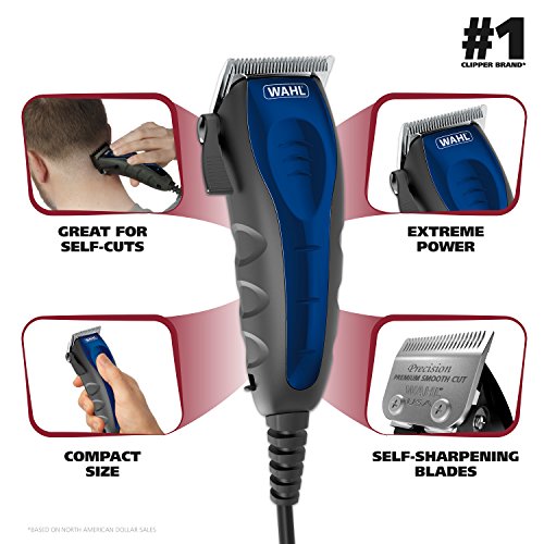 Wahl Self Cut Compact Corded Clipper Personal Haircutting Kit with Adjustable Taper Lever, and 12 Hair Clipper Guards for Clipping, Trimming & Personal Grooming – Model 79467 | The Storepaperoomates Retail Market - Fast Affordable Shopping