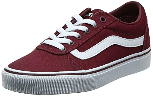 Vans Women’s WM Ward Sneaker, Red ((Canvas) Burgundy Olq), 7 | The Storepaperoomates Retail Market - Fast Affordable Shopping