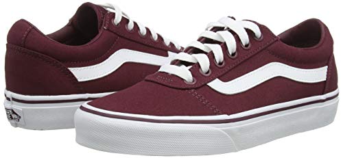 Vans Women’s WM Ward Sneaker, Red ((Canvas) Burgundy Olq), 7 | The Storepaperoomates Retail Market - Fast Affordable Shopping