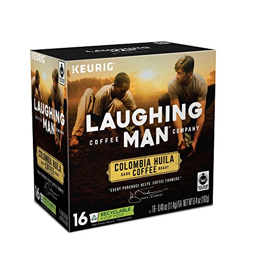 Laughing Man Columbia Huila, Single-Serve Keurig K-Cup Pods, Dark Roast Coffee, 16 Count