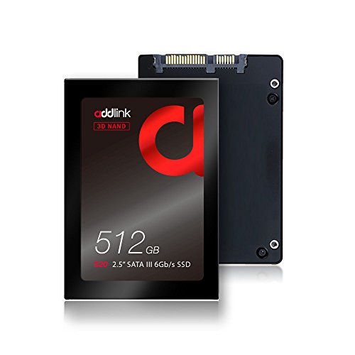 Addlink S20 512GB PS4 Compatible SATA III 2.5″ Inch Extreme Quality Internal SSD 500MB/s Maximum Speed, Perfect HDD Replacement/Upgrade for Laptops, PCs & Sony PS4 (ad512GBS20S3S)
