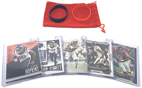 DeAndre Hopkins Football Cards, 5 Card Gift Bundle – Houston Texans Trading Cards