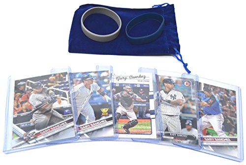 Gary Sanchez Baseball Cards Assorted (5) Gift Bundle – New York Yankees Trading Cards