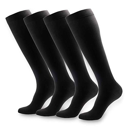 NOVAYARD Compression Socks for Women and Men Support Graduated 15-20 mmHg Medias De Compresion Mujer(4 Pairs)