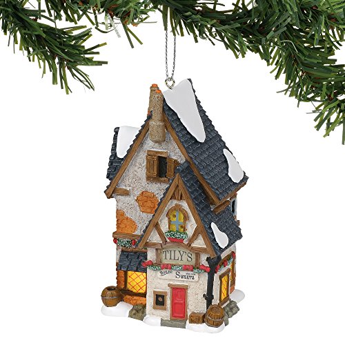 Department 56 Dickens Village Tily’s Boiled Sweets Shop Hanging Ornament, 4.33 Inch, Multicolor
