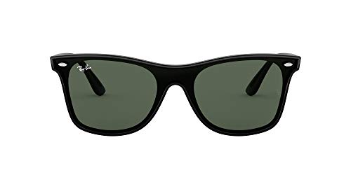 Ray-Ban Rb4440n Blaze Wayfarer Square Sunglasses, Black/Dark Green, 41 mm