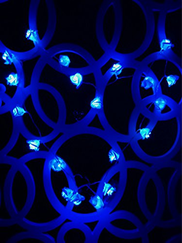 Fantasee – LED Rose Flower String Lights Battery Operated, Decoration Rose Lights for Wedding Propose Marriage Home Room Party Birthday Festival Indoor Outdoor Decorations, 6.6ft 20 LEDs (Blue) | The Storepaperoomates Retail Market - Fast Affordable Shopping