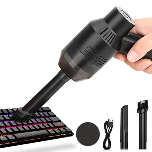 Keyboard Cleaner Powerful Rechargeable Mini Vacuum Cleaner, Cordless Portable Vacuum-Cleaner Tool for Cleaning Dust, Hairs, Crumbs, Scraps for Laptop, Piano, Computer, Car, Makeup Bag, Pet House