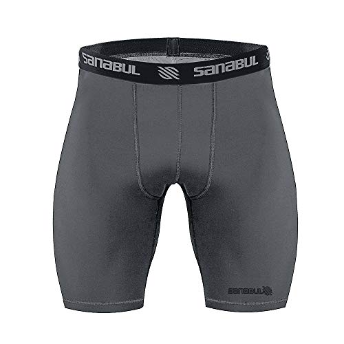 Sanabul Mens Compression Shorts (X-Large, Charcoal Grey)