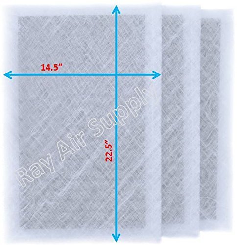 RAYAIR SUPPLY 16×25 PureAiRx Air Cleaner Replacement Filter Pads 16×25 Refills (3 Pack) White