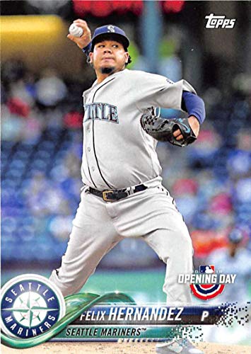 2018 Topps Opening Day #93 Felix Hernandez Seattle Mariners Baseball Card