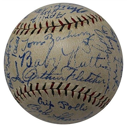 The Finest 1930 NY Yankees Team Signed Baseball Babe Ruth & Lou Gehrig JSA COA – Autographed Baseballs