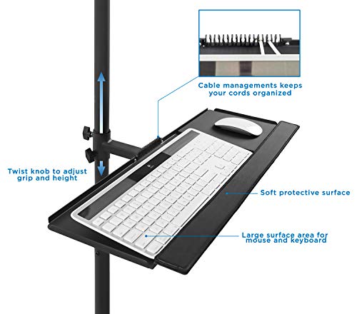 Mount-It! Rolling Computer Cart, Mobile Workstation with Tray Monitor Mount and CPU Holder, Height Adjustable and Mobile Stand for Office and Industrial Use | The Storepaperoomates Retail Market - Fast Affordable Shopping