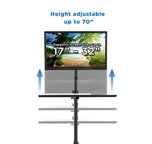 Mount-It! Rolling Computer Cart, Mobile Workstation with Tray Monitor Mount and CPU Holder, Height Adjustable and Mobile Stand for Office and Industrial Use | The Storepaperoomates Retail Market - Fast Affordable Shopping