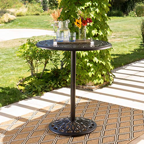Christopher Knight Home Hannah Outdoor Cast Aluminum Bar Table, Shiny Copper | The Storepaperoomates Retail Market - Fast Affordable Shopping