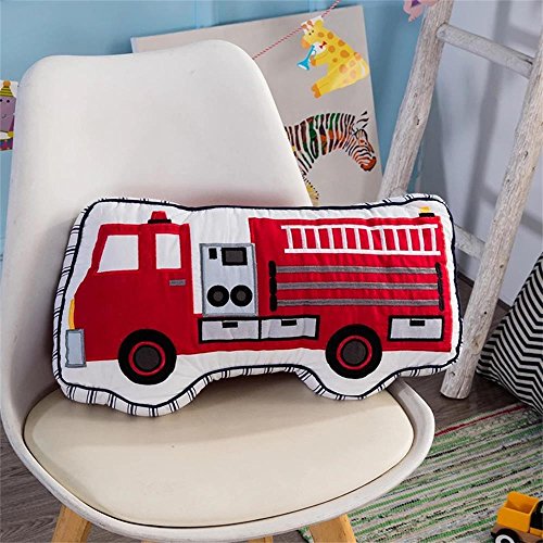 Brandream Boys Pillow Fire Truck Pillow Boys Cotton Decorative Throw Pillows Couch Bed Living Room Kids Bedroom Decor