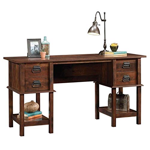 Pemberly Row 19″ W Home Office Writing Desk with File Drawer in Curado Cherry
