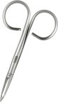 Rubis Stainless Steel Slanted Tweezers with Scissor Handles for Precise Eyebrows and Hair Removal, 1K603, Made in Switzerland, Silver