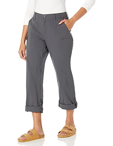 Solstice Apparel Women’s Stretch Roll Up Pant, Granite, 10