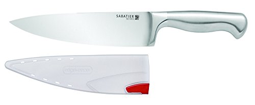 Sabatier Forged Stainless Steel Slicing Knife with Edgekeeper Self-Sharpening Blade Cover, High-Carbon Stainless Steel Kitchen Knife, Razor-Sharp Knife to Cut Fruit, Vegetables and more, 8-Inch
