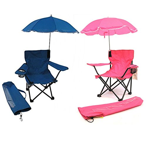Redmon For Kids Beach Baby Kids Umbrella Camp Chair (Combo of Blue and Hot Pink)