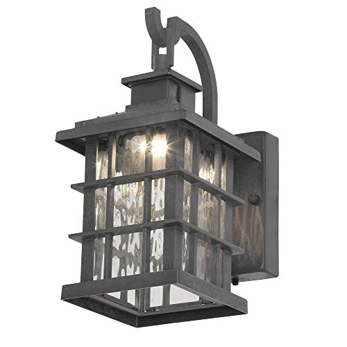 Home Decorators Collection Summit Ridge Collection Zinc Motion Sensor Outdoor Integrated LED Small Wall Mount Lantern
