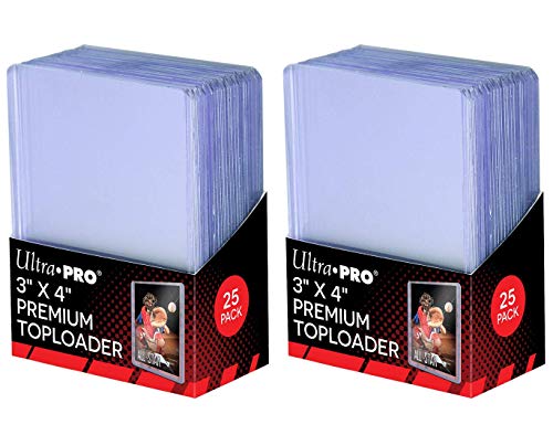 Ultra Pro 3″ x 4″ Super Clear Premium Toploader Card Protector | 25-Count per Pack | 2-Packs