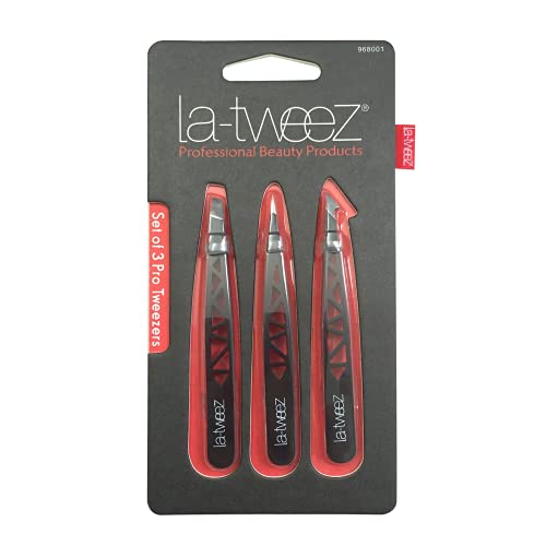 La-tweez Pro Tweezers Set of 3