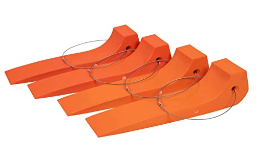 Mytee Products (4 Pack) Tire Skates for Tow Truck Wrecker Rollback Carrier Safety Orange