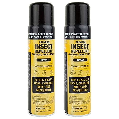 Sawyer Products SP6022 Premium Permethrin Insect Repellent for Clothing, Gear & Tents, Aerosol Spray, 9-Fluid Ounce, Twin Pack- Packaging May Vary