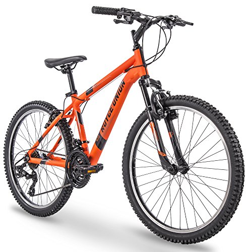 ROYCE UNION RTT 24″ Mens 21-Speed Mountain Bike, Aluminum 15 Inch Frame, Trigger Shift, Matte Tangerine (74408)