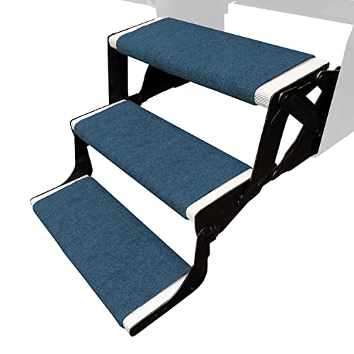 Prest-O-Fit 3-Pack 2-4063 Outrigger RV Step Rug Atlantic Blue 18 in. Wide