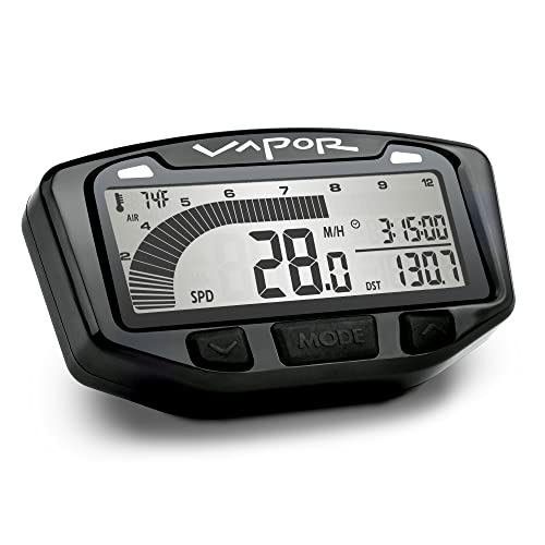 Trail Tech 752-119 Black Vapor Digital Speedometer Tachometer Gauge Kit, 1995-2019 KTM Honda Yamaha Kawasaki Suzuki