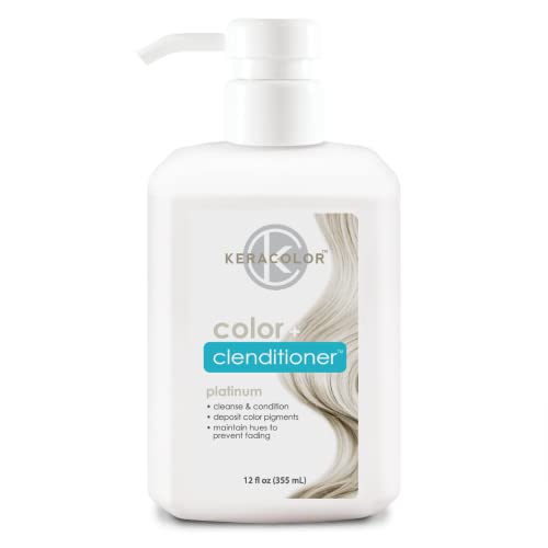 Keracolor Clenditioner PLATIUM Hair Dye – Semi Permanent Hair Color Depositing Conditioner, Cruelty-free, 12 Fl. Oz.