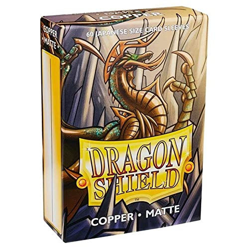 Arcane Tinmen Dragon Shield Japanese Size Sleeves – Matte Copper 60CT – Card Sleeves Smooth & Tough – Compatible with Pokemon, Yugioh, & More– TCG, OCG,ART11116