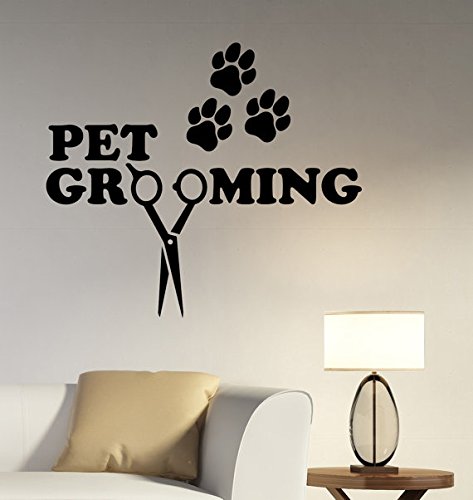 Pet Grooming Wall Sticker Vinyl Decal Window Logo Animal Decorations Pet Dog Puppy Shop Salon Decor petg3
