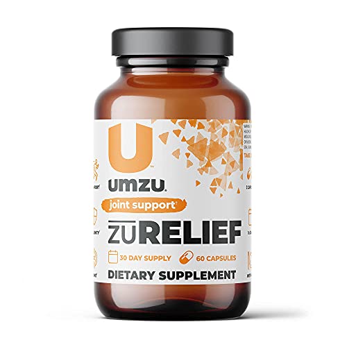 UMZU zuRelief – Comfort & Joint Health Supplement to Support Flexibility, Comfort, Mobility, Gut Health, Turmeric, B6, B12 – (30 Day Supply 60 Capsules)