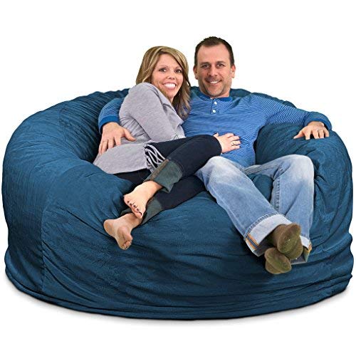 ULTIMATE SACK Bean Bag Chairs in Multiple Sizes and Colors: Giant Foam-Filled Furniture – Machine Washable Covers, Double Stitched Seams, Durable Inner Liner. (6000, Cloud Suede)
